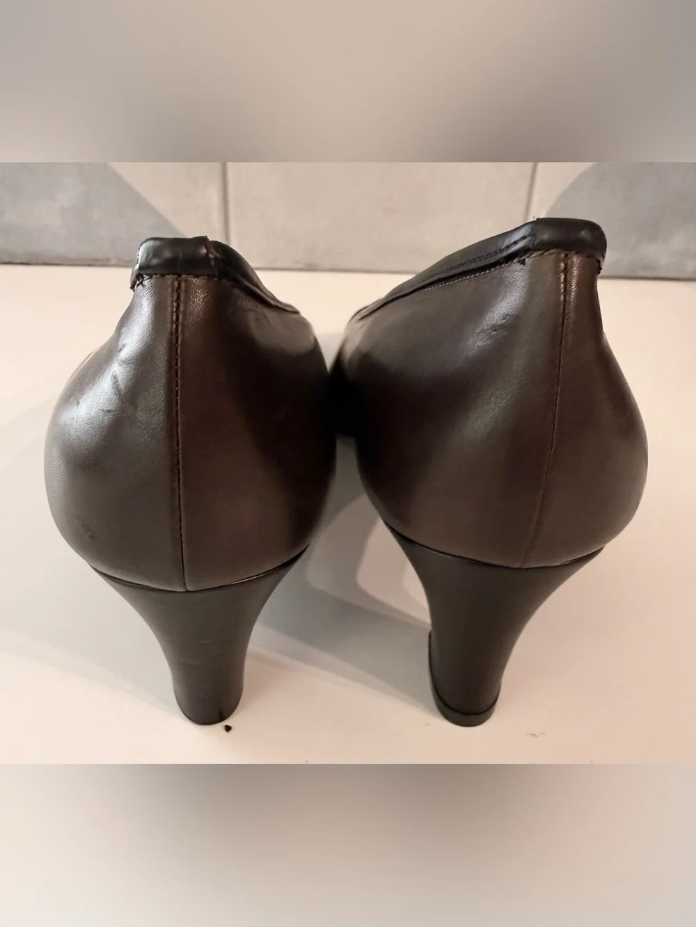 3 pairs Escada vintage heels. Need new heel tips. Two are 9.5, black studded- 9